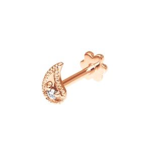 Maria Tash Yellow Gold Paisley Threaded Back Stud